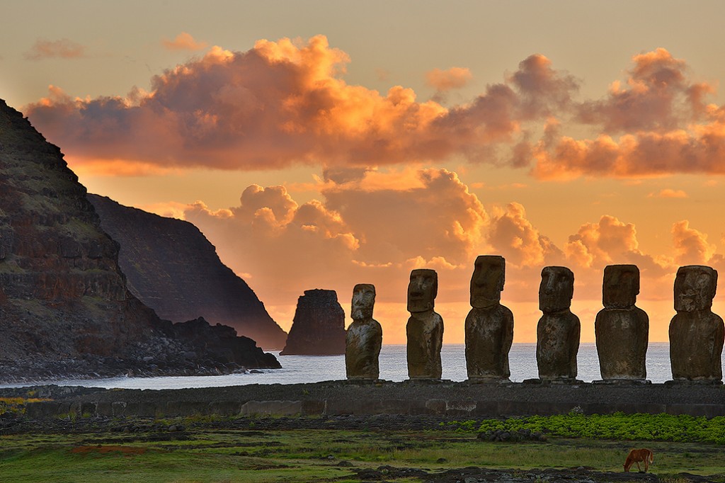 Moai, Rapa Nui National Park, Easter Island, Chile