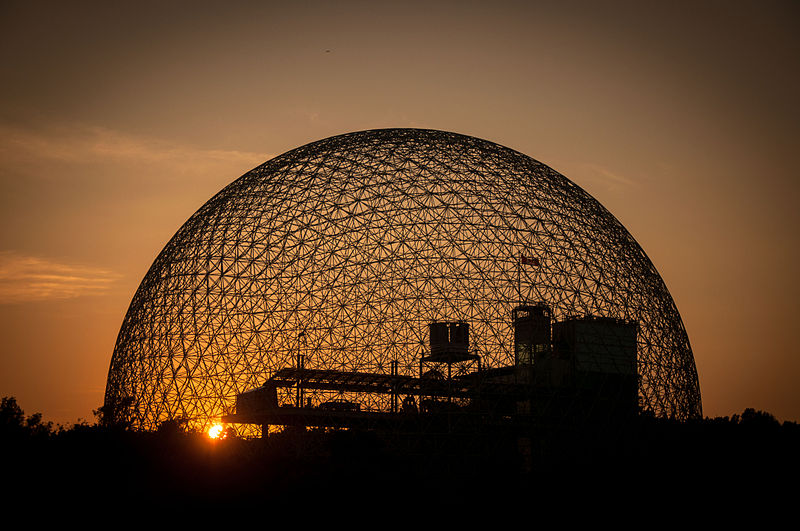 montreal biosphere sunset