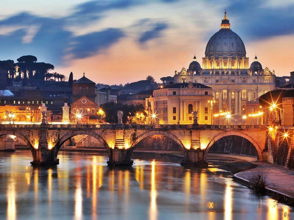 Vatican City Night Scenery